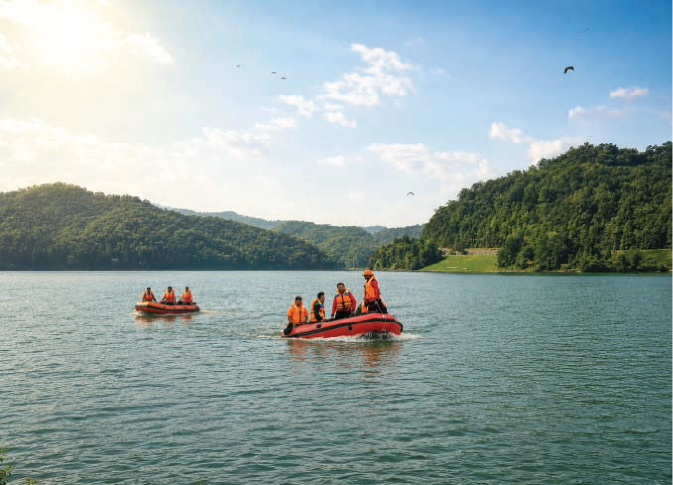 Boating Pench Dam